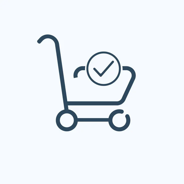 Icono gráfico de compras ilustración símbolo de signo vectorial aislado — Vector de stock