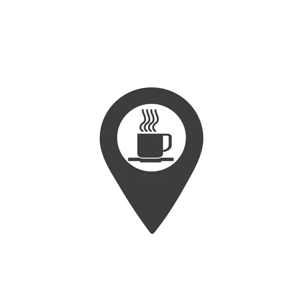 Пин-кофе, вектор икон чайного ресторана . — стоковый вектор