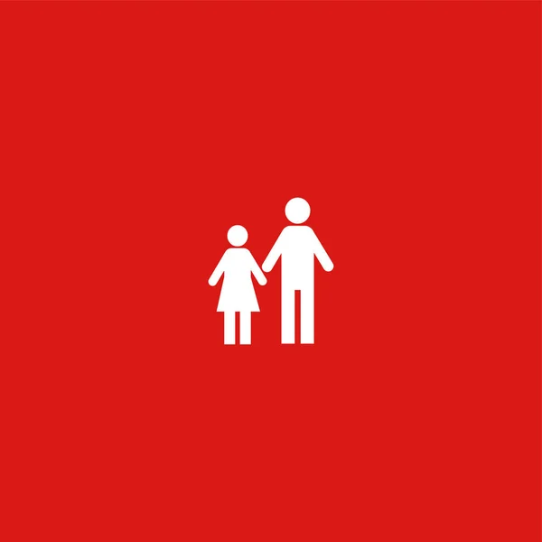 Ícone da família feliz ilustração símbolo de sinal de vetor isolado — Vetor de Stock