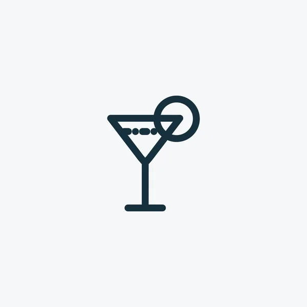 Valentine Dag vergadering cocktail kosmopolitische pictogram. — Stockvector