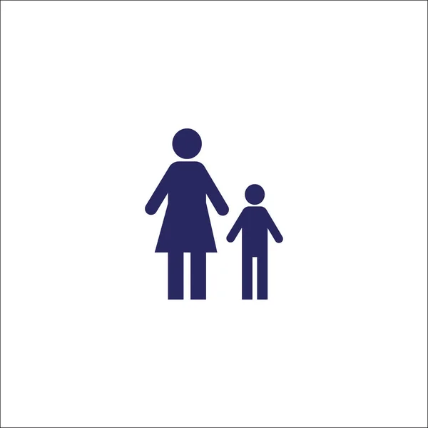 Symbol rodinné ikony samostatné znaménko. — Stockový vektor