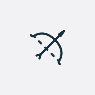 Sevgililer günü ok okçu çekim simgesi.