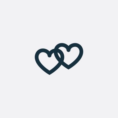 bağlı kalp simgesi. 