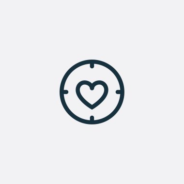 Sevgililer günü kalp aşk hedef çekim simgesi.