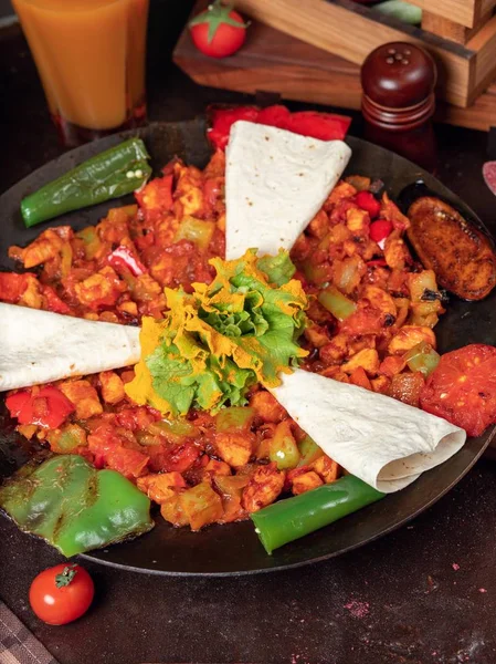 Sac ici con verduras picadas . — Foto de Stock