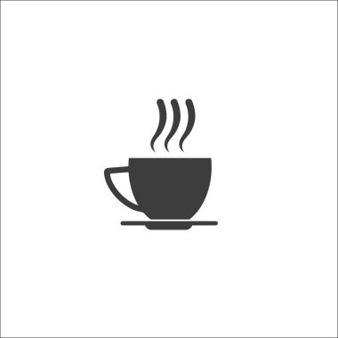 Kahve fincanı simgesi. Çay bardağı sembol tasarımı. 
