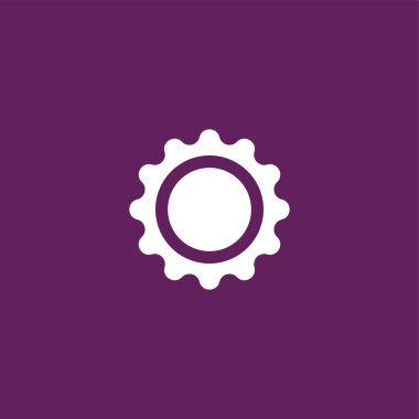 cogwheel simgesi illüstrasyon izole vektör.