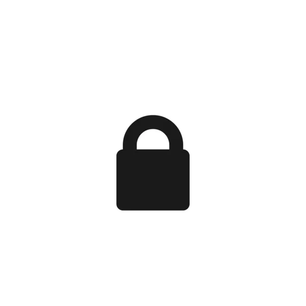 Icona Lock in stile piatto alla moda isolato . — Vettoriale Stock