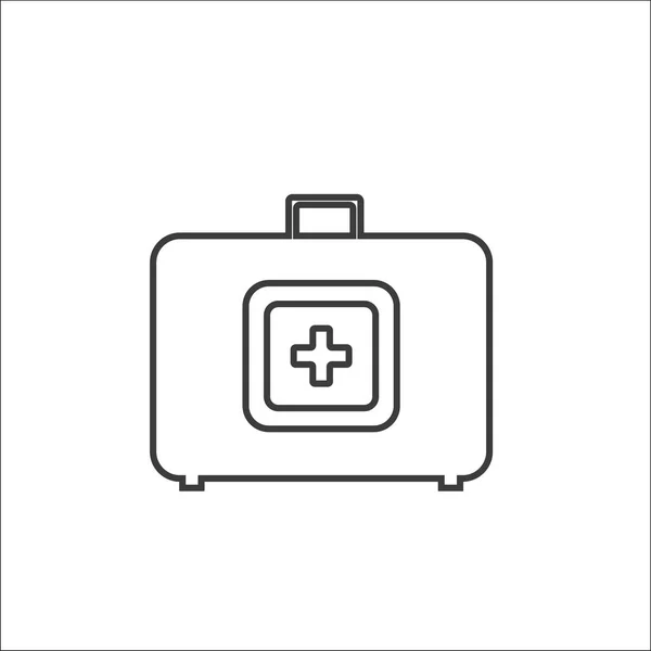 Mentőtáska-orvosi zsákos ikon. — Stock Vector