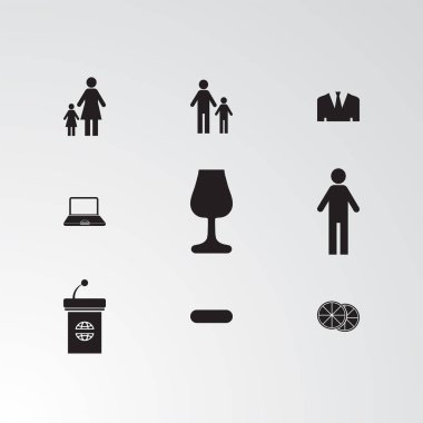 9 mükemmel çeşitli simgeler kümesi. 