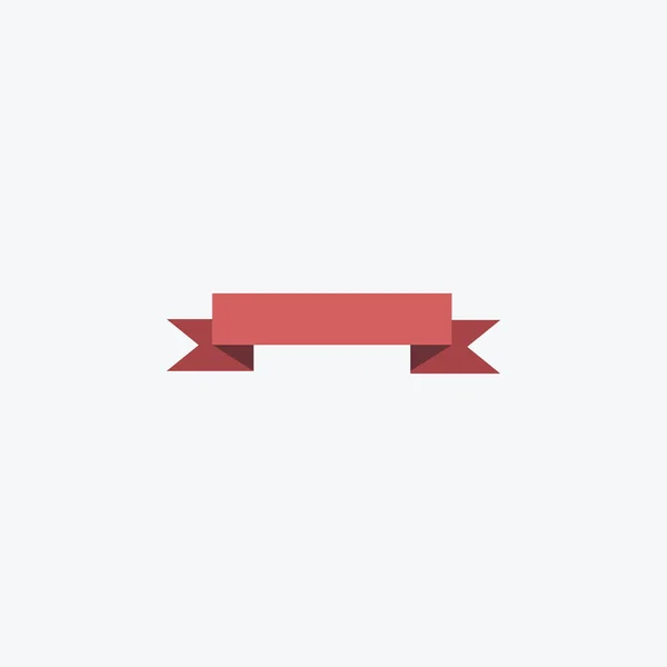 Ruban rouge avec icône de marges noires . — Image vectorielle