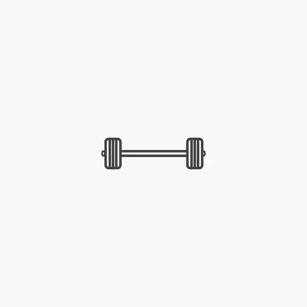 Dumbbell, halter, weight line icon vector. — Stock Vector