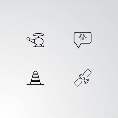 Navigasyon için 4 mükemmel simge seti. 