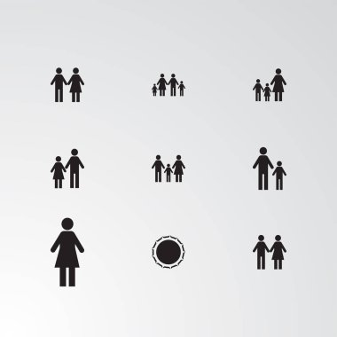 9 mükemmel çeşitli simgeler kümesi. 