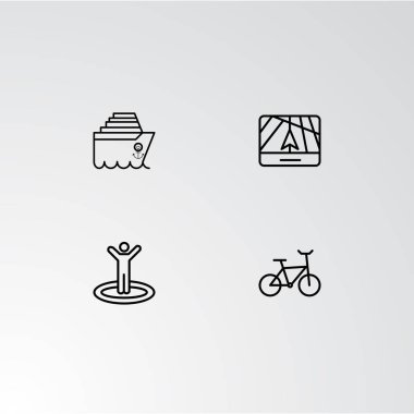 Navigasyon için 4 mükemmel simge seti.