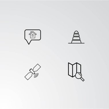 Navigasyon için 4 mükemmel simge seti. 