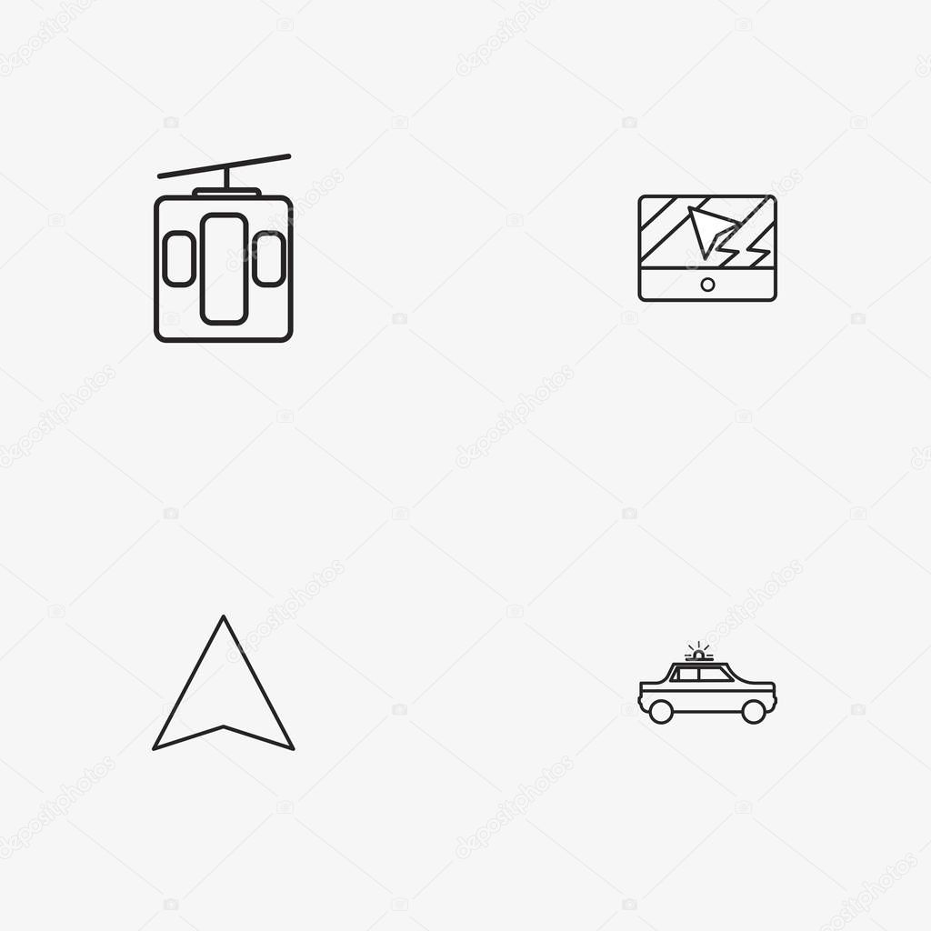4 useful simple transport icons