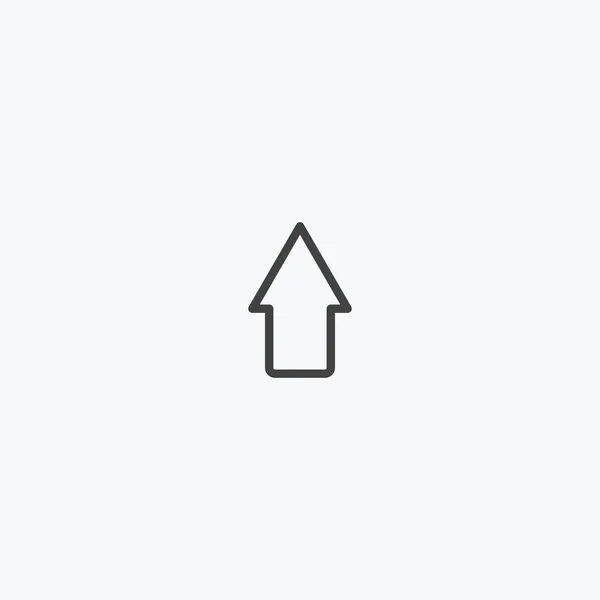 Black line arrow go up icon vector. — Stock Vector