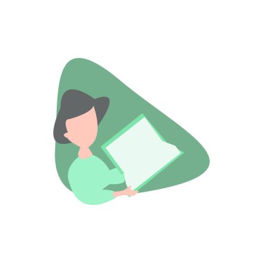 Küçük okul çocuğu kitap okuyor.