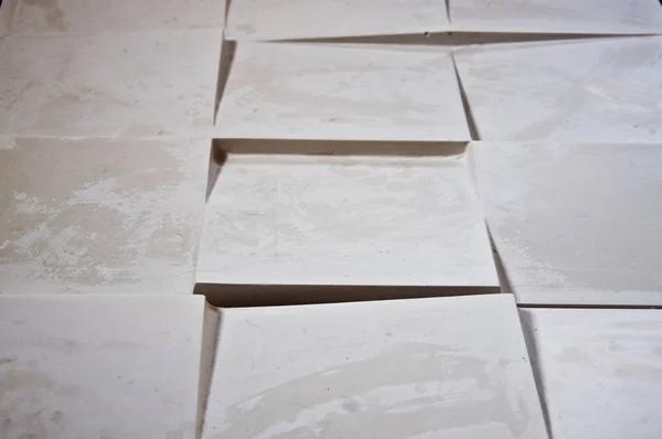 Gypsum Tiles Repair Work Building Material — Stock Photo, Image