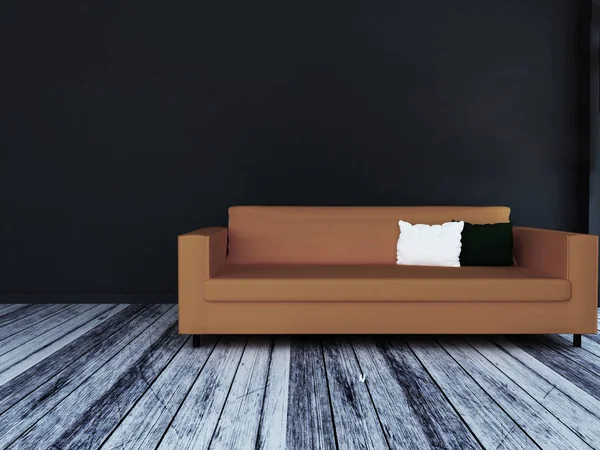 Modern Soffa Rummet Rendering — Stockfoto