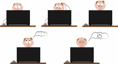 Normal çalışma günleri. Kahve içme zamanı., 