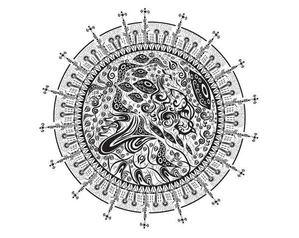 Círculo com ornamento —  Vetores de Stock