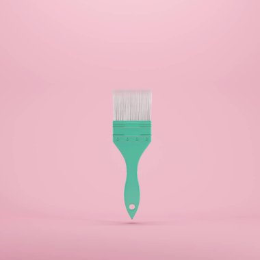 boya fırça pastel renk arka planda yüzen. minimal fikir kavramı.