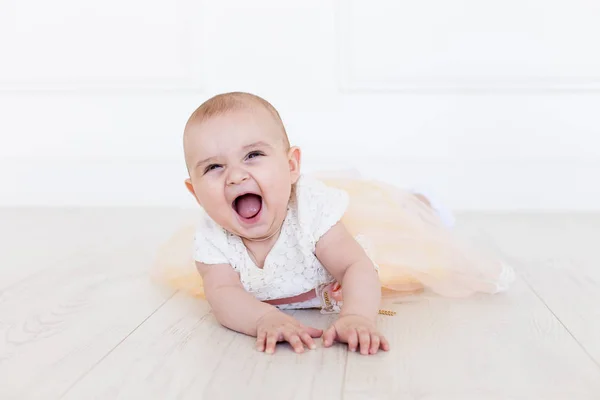 Bebé Sonriente Meses — Foto de Stock