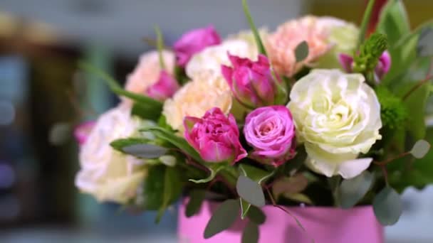 Beautiful Bouquet Flowers — Stock Video