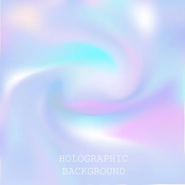 Fondo holográfico abstracto vectorial 80s - 90s, textura colorida de moda en pastel, diseño del color del neón . — Vector de stock