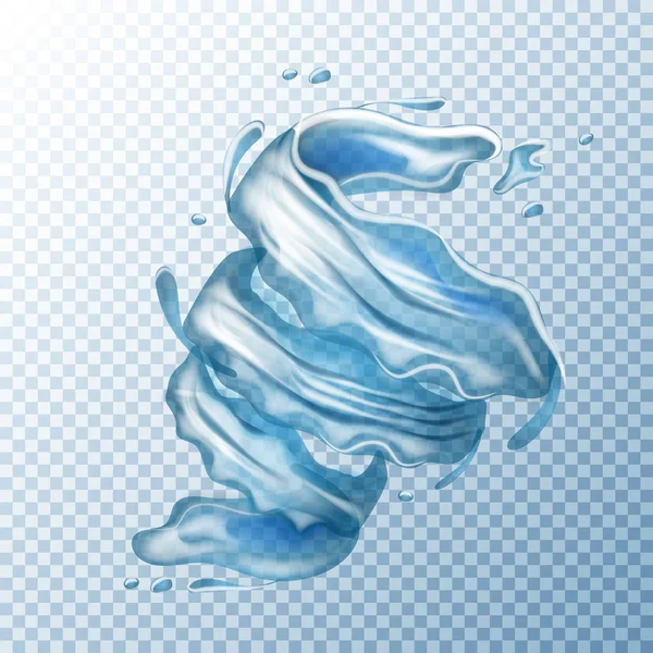 Eau spladh. Illustration vectorielle réaliste. Tourbillon frais sur fond transparent . — Image vectorielle