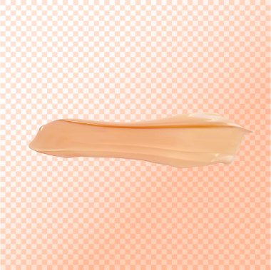 Vakfı doku smear, sesi krem transparert arka planda kozmetik kullanılmak üzere 3d illüstrasyon kapatmak