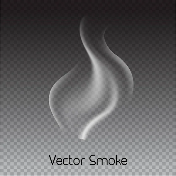 Humo del cigarrillo vector sobre fondo transparente. Humo aislado — Vector de stock