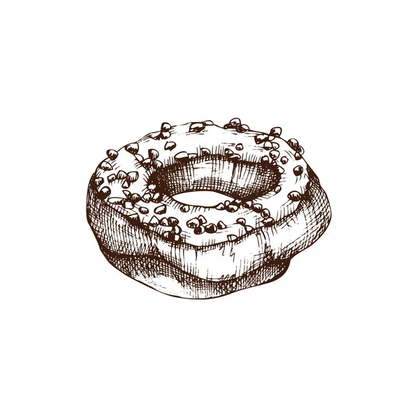 Десерт Зеполе Гранелла Векторна Графічна Ілюстрація — стоковий вектор