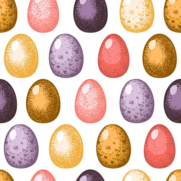 Coleta vetorial de adesivo de ovos ornamentais de Páscoa . —  Vetores de Stock
