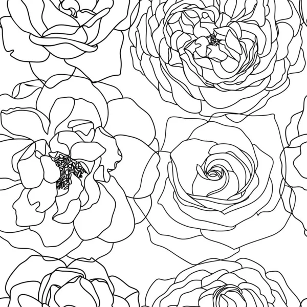 Vektor Illustration Håndtegnede Blomster Baggrund – Stock-vektor