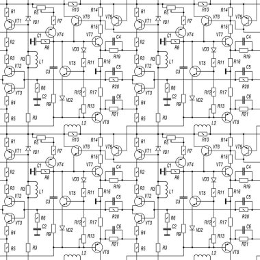 Şematik diyagram, Dikişsiz vektör arka plan deseni Dikişli vektör şematik diyagramı arka plan deseni 