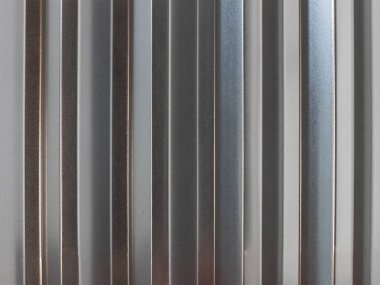 Paslanmaz galvaniz profilli sac. Arka plan veya doku kavramı. Üst te. Dikişsiz desen