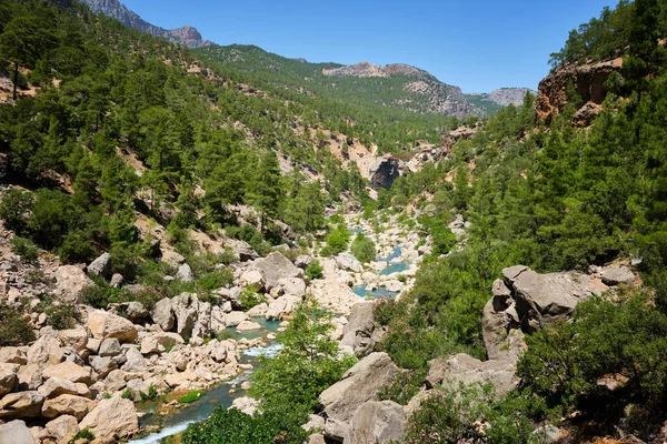 Río Montaña Color Esmeralda Fluye Través Desfiladero Río Ermenek Provincia — Foto de Stock