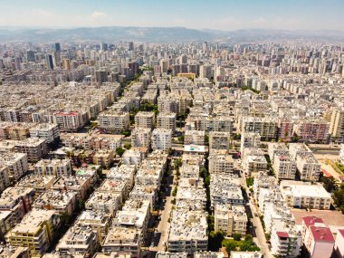 Şehir hava görüntüsünü engelliyor. Metropolis 'in Mahallesi.