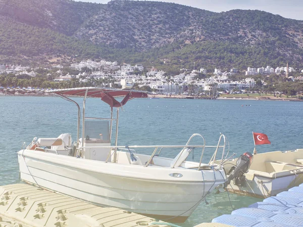 Bateau Mouillé Dans Lagune Tropicale Mer Bateaux Croisière Privés Dans — Photo