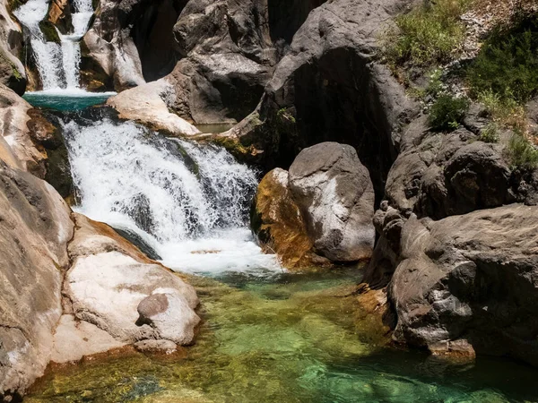 Cascada Cascadas Piscina Natural Sapadere Canyon Alanya Antalya Turquía — Foto de Stock