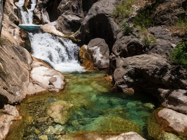 Cascada Cascadas Piscina Natural Sapadere Canyon Alanya Antalya Turquía — Foto de Stock