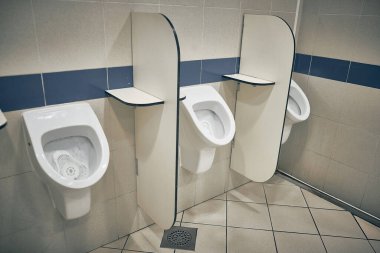 Umumi tuvaletteki pisuarlar.