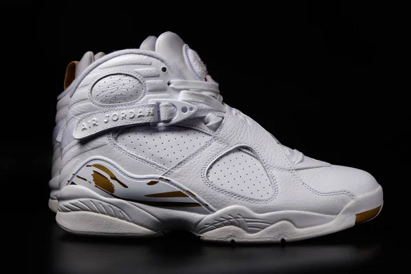 Nike Air Jordan Retro Ovo Drake White Color Way Sneakers — 图库照片