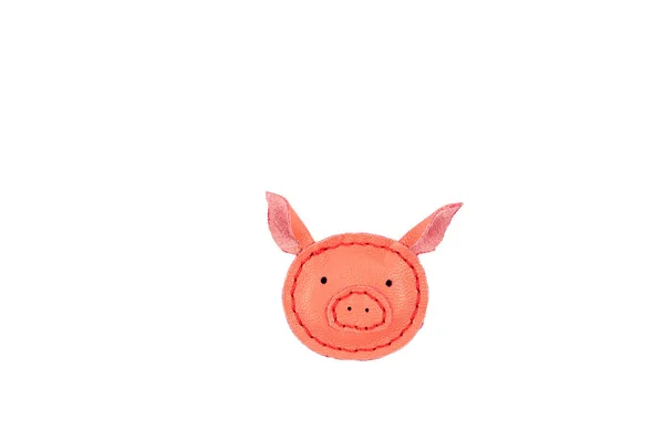 Head of cute little pig on white background — Stock Photo, Image