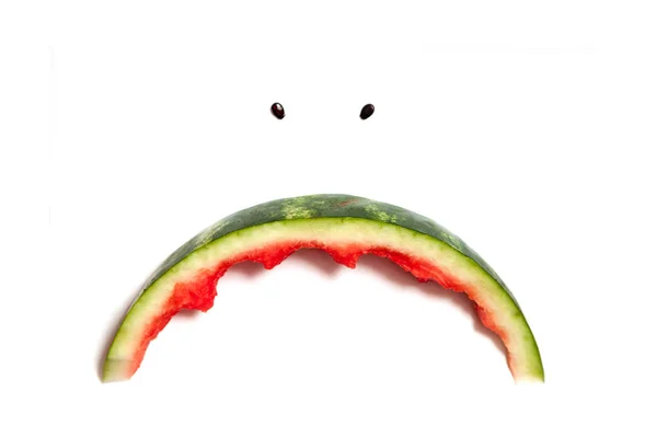 Original emoticon.  Sign is laid out of watermelon — Stock Photo, Image