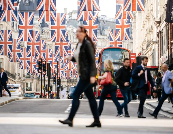 London Büyük Britanya Mayıs 2018 Union Jack Bayrakları Royal Düğün — Stok fotoğraf