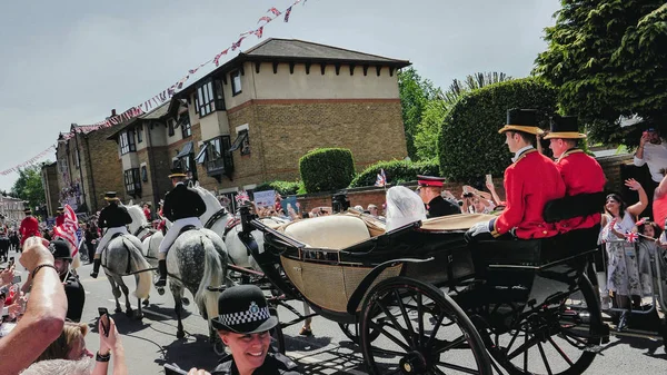 Windsor Inglaterra Mayo 2018 Príncipe Harry Duque Sussex Meghan Duquesa —  Fotos de Stock